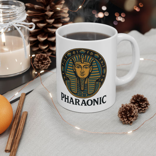 Pharaonic Egyptian Crest Ceramic Mug — Ancient Egypt Coffee Cup (11oz, 15oz)