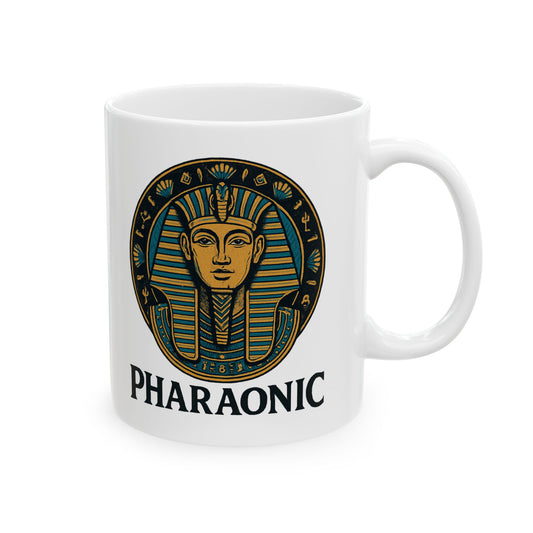 Pharaonic Egyptian Crest Ceramic Mug — Ancient Egypt Coffee Cup (11oz, 15oz)